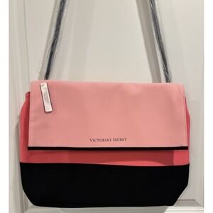 NWT Victoria Secret Insulated Cooler Tote Bag Pink Black